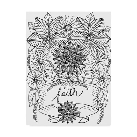 Trademark Fine Art Laura Miller 'Faith Line Art' Canvas Art, 35x47 ALI42030-C3547GG